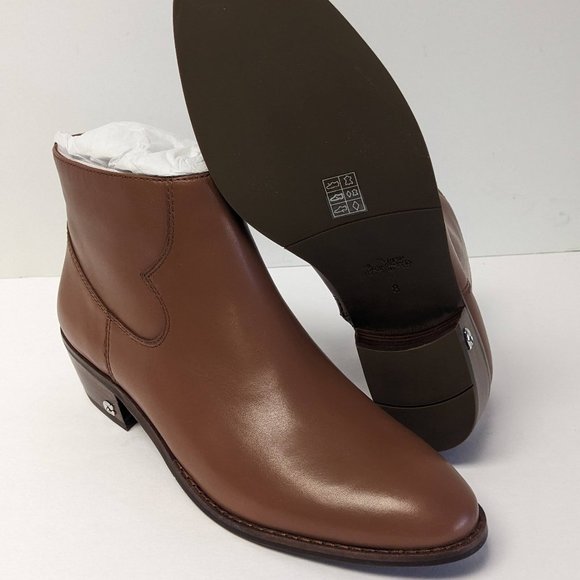 Coach Dannie Ankle Boots, Saddle Leather, Women's 8 M - Picture 2 of 7